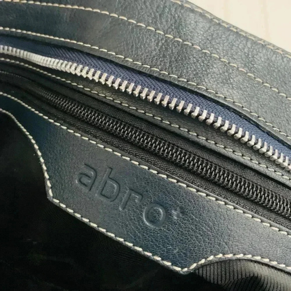 Abro Navy Blue Leather Purse - Picture 4 of 5